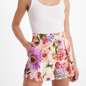 EXPRESS Editor High Waisted Tailored Floral Shorts